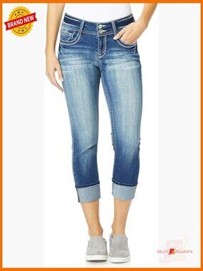 23.5" Mid-Rise Cropped Insta Stretch Denim Jeans Women's